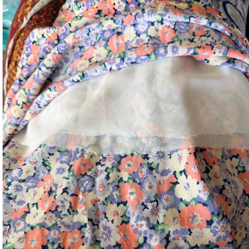 Rails Audrina V-Neck Sleeveless Asymmetric Midi floral Cottagecore print Sz M - Picture 6 of 7